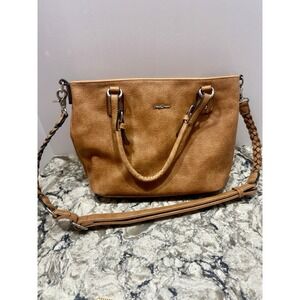 Lady Conceal Concealed Carry Purse Tan Leather Holster Panel Gun Bag